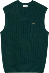 LACOSTE Tank Tops Men's Medium Pea Green