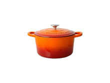 Crock Pot Artisan 5-Quart Round Enameled Cast Iron Dutch Oven in Sunset Orange