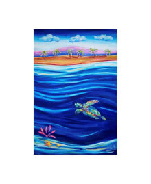 Trademark Global deborah Broughton Reef Tropicturtle Canvas Art - 19.5