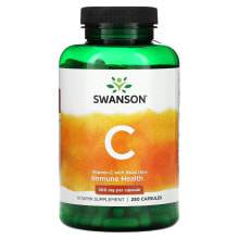 Витамин С Swanson, Витамин C с шиповником, 500 мг, 250 капсул