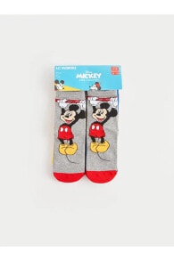 LCW Kids Mickey Mouse Desenli Erkek Çocuk Soket Çorap 5'li