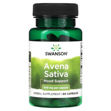 Swanson, Avena Sativa, 400 мг, 60 капсул