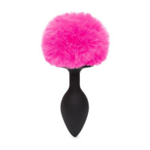Плаги, пробки анальные Butt Plug with Fur Tail Pink Large
