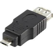 Renkforce RF-4097202 кабельный разъем/переходник USB Micro-B USB Type A Черный