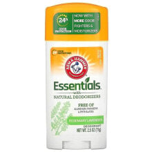 Дезодоранты Арм энд Хаммер, Essentials, дезодорант с натуральными дезодорирующими компонентами, розмарин и лаванда, 71 г (2,5 унции)