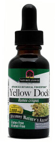 Витамины и БАДы для укрепления иммунитета Nature's Answer Yellowdock Root Alcohol Free  Экстракт желтого дока, без спирта и глютена 2000 мл - 30 мл