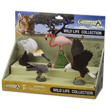 Животные, птицы, рыбы и рептилии COLLECTA Set Of Wildlife 4 Pieces On Platform Figure