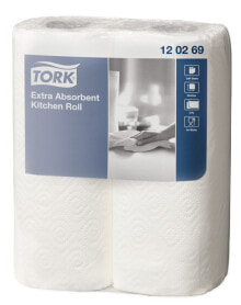 Туалетная бумага и бумажные полотенца Tork 120269 Бумажное полотенце 2 слойные  Белый   202 мм х 101 мм 1536 шт 24 рулона