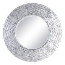 Товары для дома настенное зеркало 87,6 x 6,6 x 87,6 cm Стеклянный Белый Полиуретан