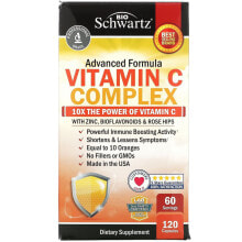 Vitamin C Complex with Zinc, Bioflavonoids & Rose Hips, 120 Capsules