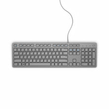 Клавиатуры клавиатура Беспроводная DELL KB216  USB QWERTZ Немецкий Серый 580-ADHN