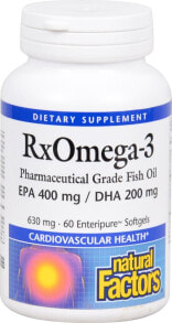 Рыбий жир и Омега 3, 6, 9 Natural Factors  RxOmega-3 Factors Description Рыбий жир - омега 3 60 гелевых капсул