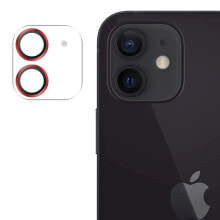 Szkło hartowane na cały aparat obiektyw kamerę do iPhone 12 mini Shining Series czerwony