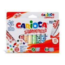 Купить фломастеры для рисования Carioca: Фломастеры Carioca Stamperello 12 шт.