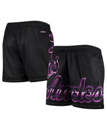 Mitchell & Ness women's Black Los Angeles Lakers Big Face 4.0 Mesh Shorts