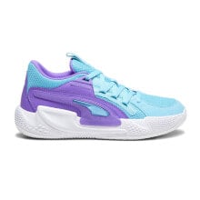 Puma Court Rider Chaos Team Basketball Mens Blue, Purple Sneakers Athletic Shoe