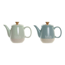 Teapot DKD Home Decor 8424001793235 Blue Green Stoneware 1 L 22,5 x 12 x 16,5 cm (2 Units)