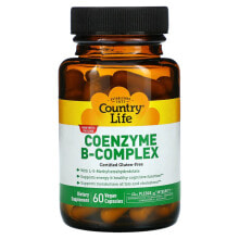 Витамины группы B кантри Лайф, комплекс коэнзимов группы B, 60 вегетарианских капсул