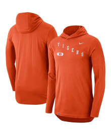 Nike men's Orange Clemson Tigers Team Performance Long Sleeve Hoodie T-shirt