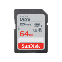 Memory cards for photo and video cameras sanDisk Ultra - 64 GB - SDXC - Class 10 - UHS-I - 100 MB/s - Class 1 (U1)