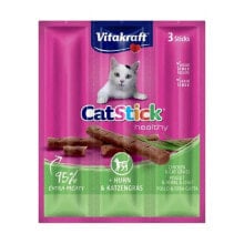 VITAKRAFT CatStick Mini Chicken with grass cat treat 3 units