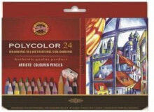 Цветные карандаши для рисования для детей Koh I Noor Kredki Polycolor 24 kolory (249383)