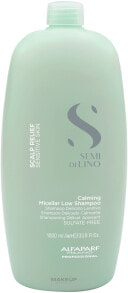 Beruhigendes MIzellen-Shampoo mit Leinsamenextrakt für empfindliche Kopfhaut - Alfaparf Semi Di Lino Scalp Relief Calming Micellar Low Shampoo