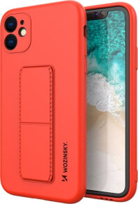 Wozinsky Wozinsky Kickstand Case elastyczne silikonowe etui z podstawką iPhone 12 mini czerwony