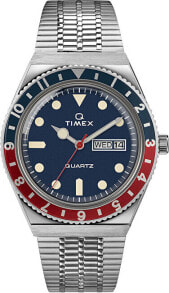 Мужские наручные часы с серебряным браслетом Timex Q Reissue TW2T80700