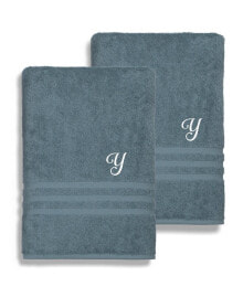 Linum Home textiles Turkish Cotton Personalized 2 Piece Denzi Bath Towel Set, 54