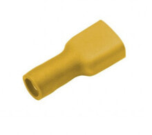 Cimco 180270 - Flag terminal - Brass - Straight - Yellow - Polyamide (PA) - 6 mm²