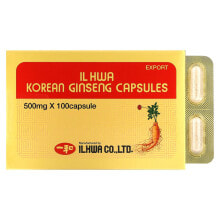 Женьшень ilhwa, Korean Ginseng Capsules, 500 mg, 100 Capsules