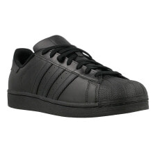 Мужские кроссовки Мужские кроссовки повседневные черные кожаные низкие демисезонные Adidas Superstar Foundation