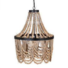 Ceiling Light 47 x 47 x 65 cm Natural Metal Wood