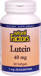 Лютеин, зеаксантин natural Factors Lutein --   Лютеин для поддержки зрения --40мг--60 капсул