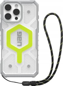 UAG UAG Pathfinder Clear Magsafe Bundle - obudowa ochronna do iPhone 16 Pro Max kompatybilna z MagSafe oraz smycz na telefon (active neon / graphite-black)