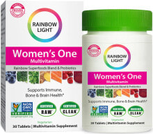 Витаминно-минеральные комплексы Rainbow Light Women's One Multivitamin Мультивитаминный комплекс с ашвагандой, лютеином и пробиотиками для поддержки женского здоровья  30 таблеток