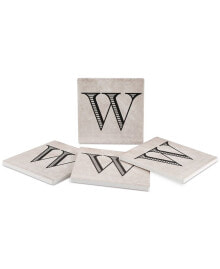 Thirstystone vintage Monogram 4-Pc. Coaster Set