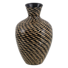Vase Black Beige Bamboo 28 x 28 x 46 cm