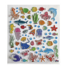 GLOBAL GIFT Classy 3D Marine Animals Glitter Stickers
