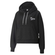 Puma Team Pullover Hoodie Womens Black Casual Outerwear 534334-01 купить онлайн