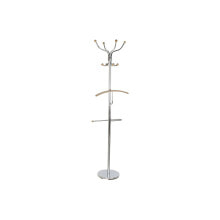 Hat stand DKD Home Decor Silver Steel Rubber wood (45 x 42 x 180 cm)