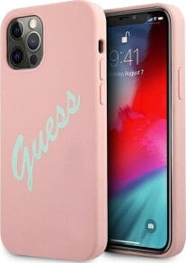 Guess Etui Guess GUHCP12LLSVSPG Apple iPhone 12 Pro Max różowo zielony/green pink hardcase Silicone Vintage