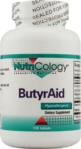 Кальций nutriCology ButyrAid Гипоаллергенный источник масляной кислоты из солей кальция и магния 100 Вегетарианские капсулы