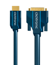Компьютерные разъемы и переходники clickTronic 3m HDMI/DVI Adapter DVI-D Синий 70342
