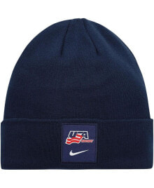 Nike men's Navy USA Hockey Logo Cuffed Knit Hat