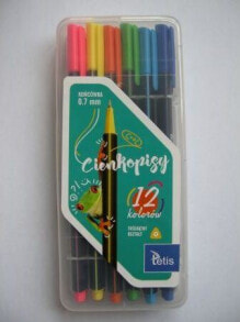 Письменная ручка Tetis Cienkopisy 12kol trójkątne 0,7mm (KC001-B)