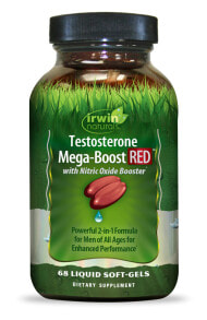 Витамины и БАДы для мужчин Irwin Naturals Testosterone Mega Boost RED  Бустер тестостерона 68 капсул