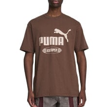 Коричневые мужские футболки PUMA купить со скидкой