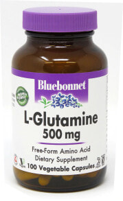 Аминокислоты Bluebonnet Nutrition L-Glutamine L-глютамин 500 мг - 100 растительных капсул